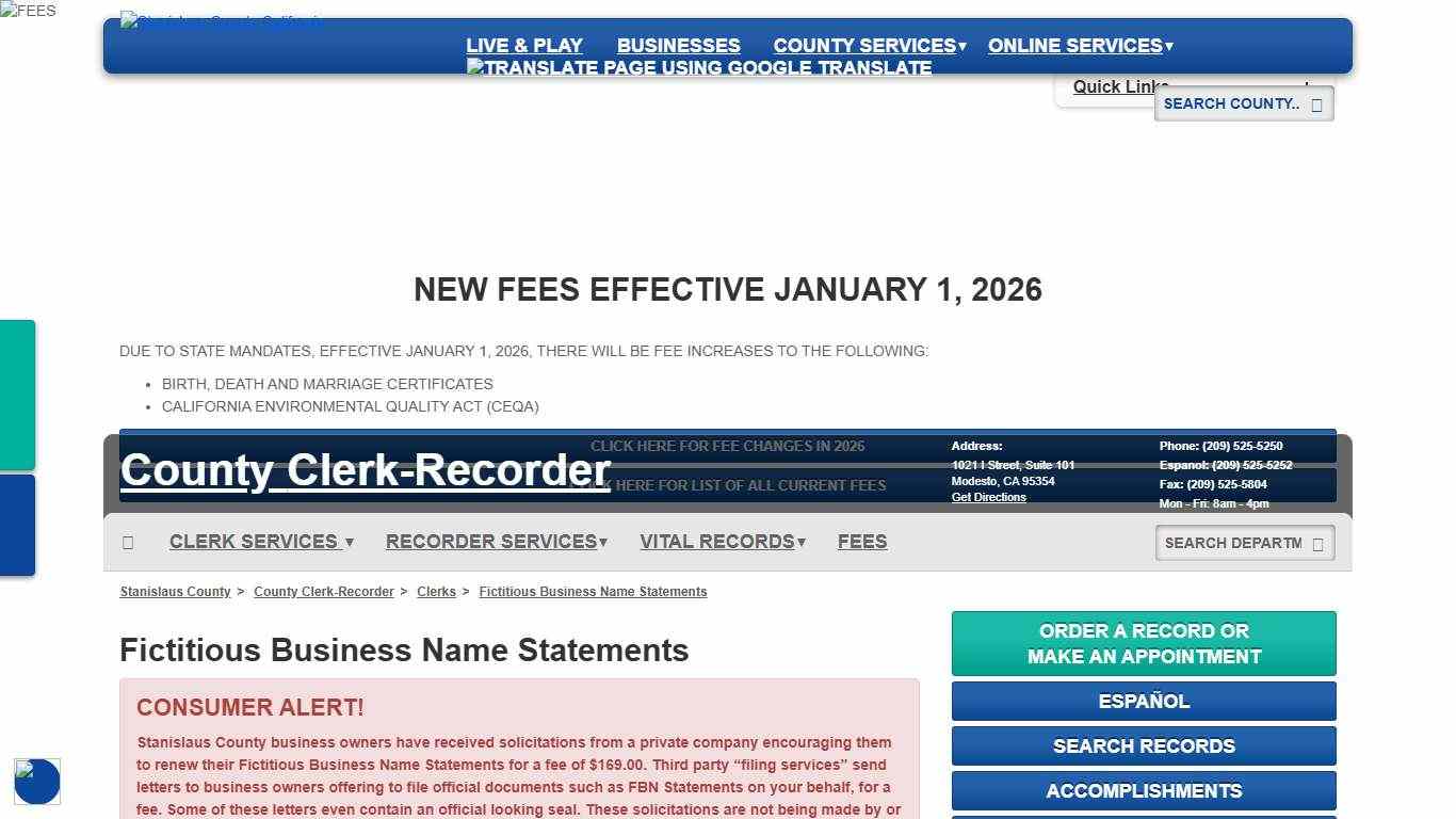 Fictitious Business Name Statements